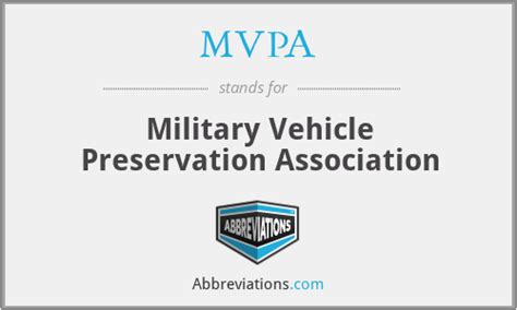 mvpa meaning|military vehicle preservation association.